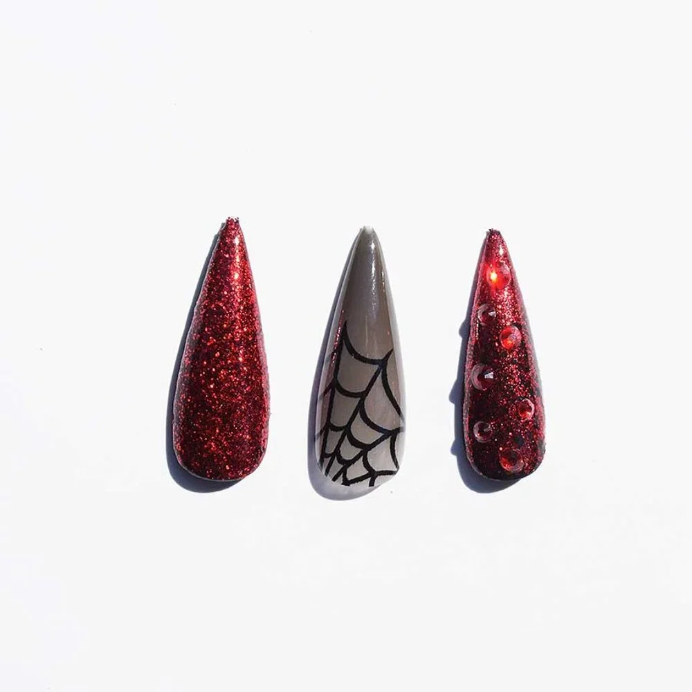 KISS Special Design Glow in the Dark Halloween XL Length Nails /  I Want Candy